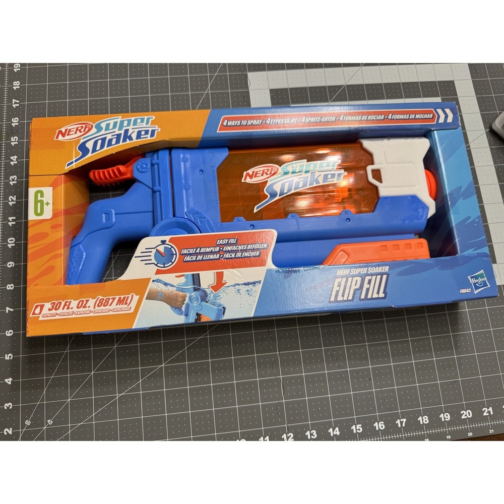 NERF SUPER SOAKER FLIP-FILL | 30-Ounce Fast Refill Water Blaster Toy